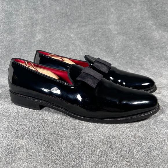Allen Edmonds Other - Allen Edmonds Ritz Tuxedo Bow Loafers Mens 11.5 AA Black Patent Leather USA
